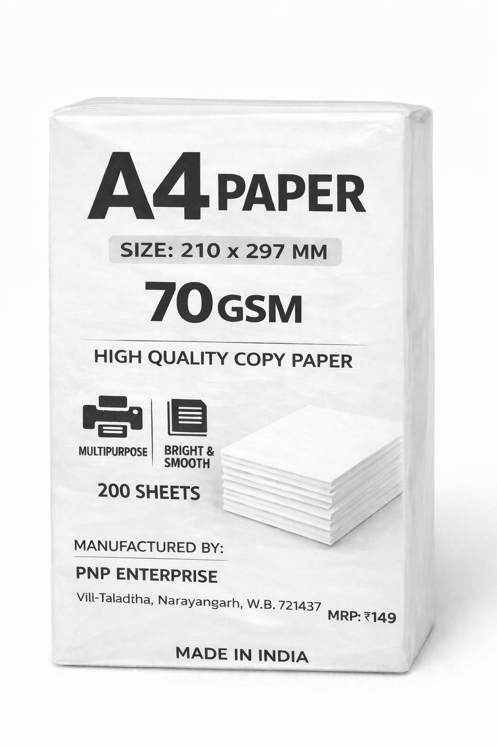 A4 Paper_70 GSM (200 SHEETS)